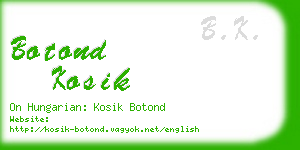 botond kosik business card